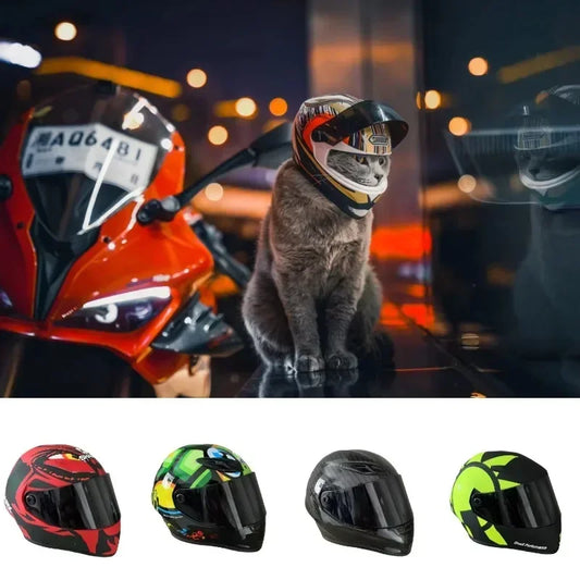 Casque de moto pour animaux de compagnie