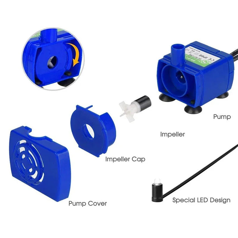 Pompe à eau LED, accessoires de moteur de remplacement pour distributeur d'eau