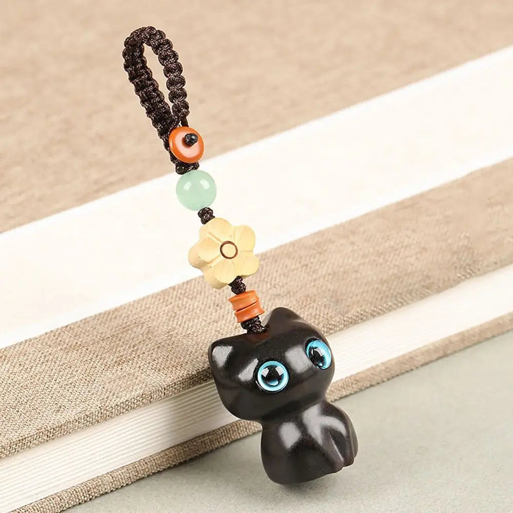 Porte-clés japonais en forme de chat porte-bonheur