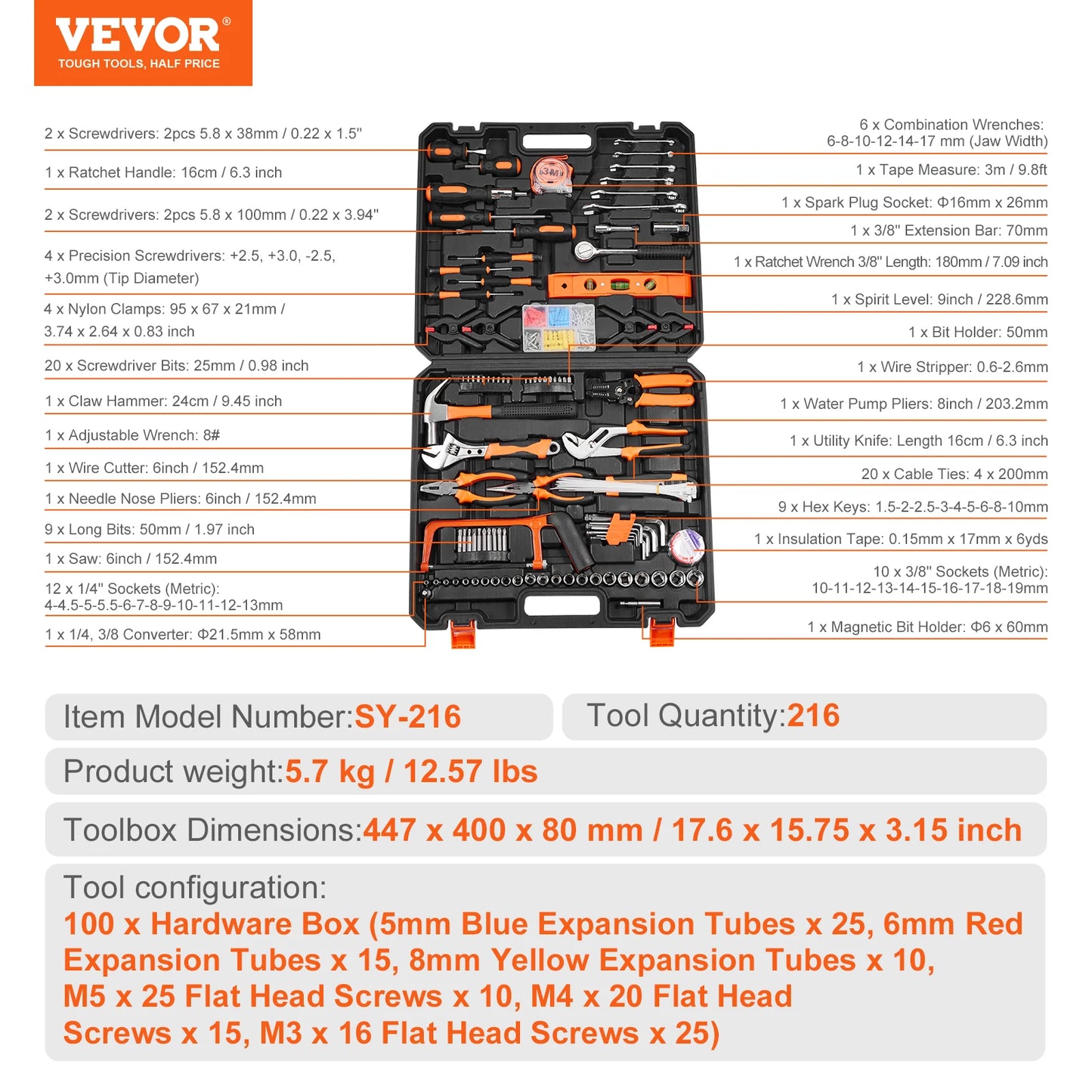 VEVOR Kit d'outils pour assemblage accessoires animaux