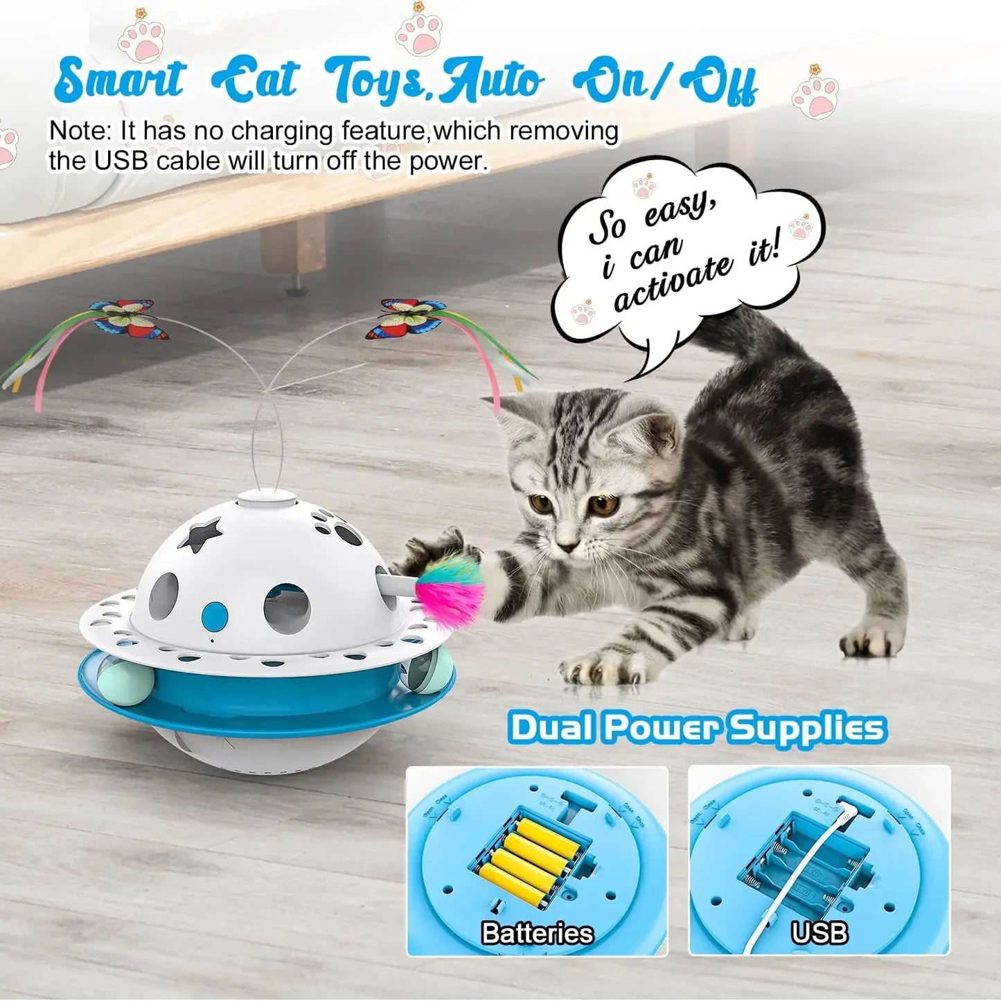 Jouet 4 en 1 interactif pour chat