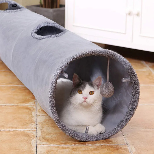 Tunnel pliable pour chat et chaton