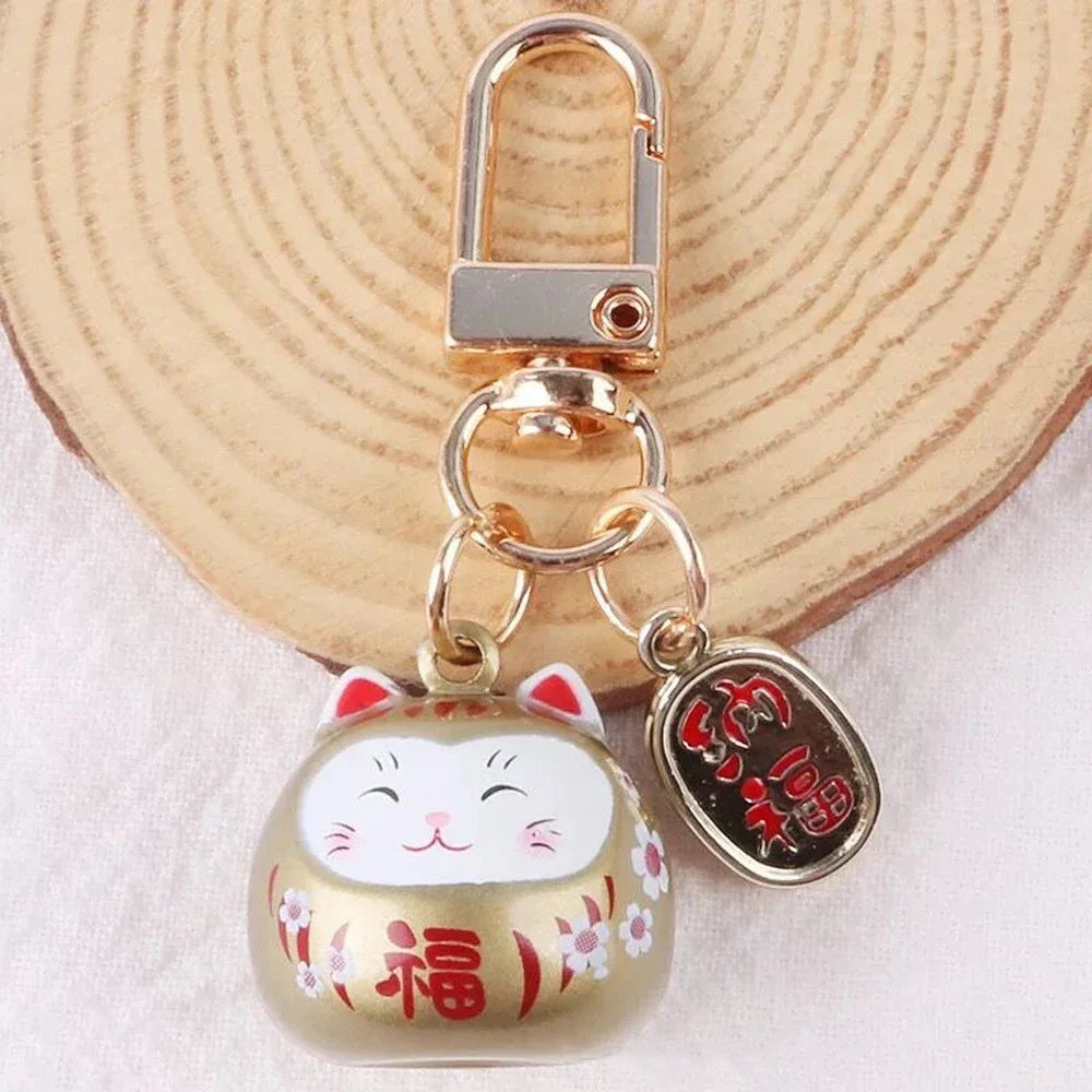 Porte-clés japonais en forme de chat porte-bonheur