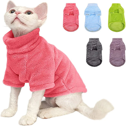 Pull à col roulé pour animaux de compagnie, manteau d'hiver chaud