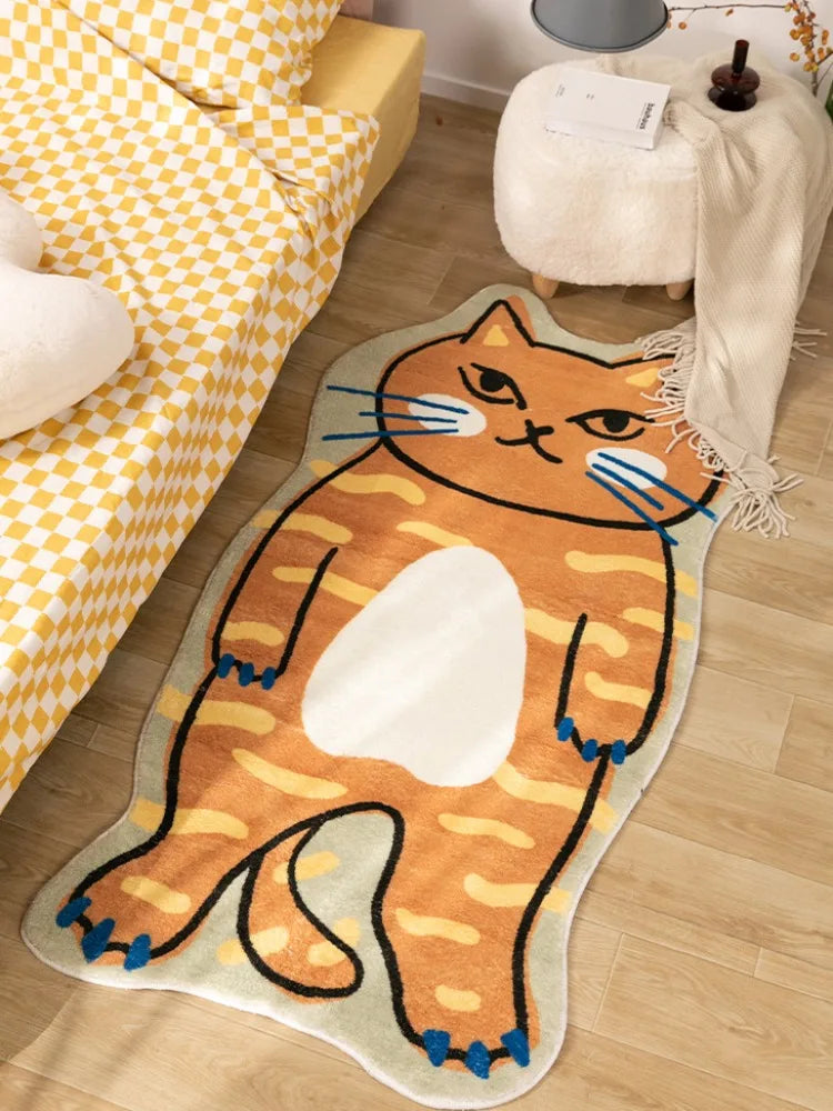 Tapis de décoration pour chambre d'enfant, chat animé