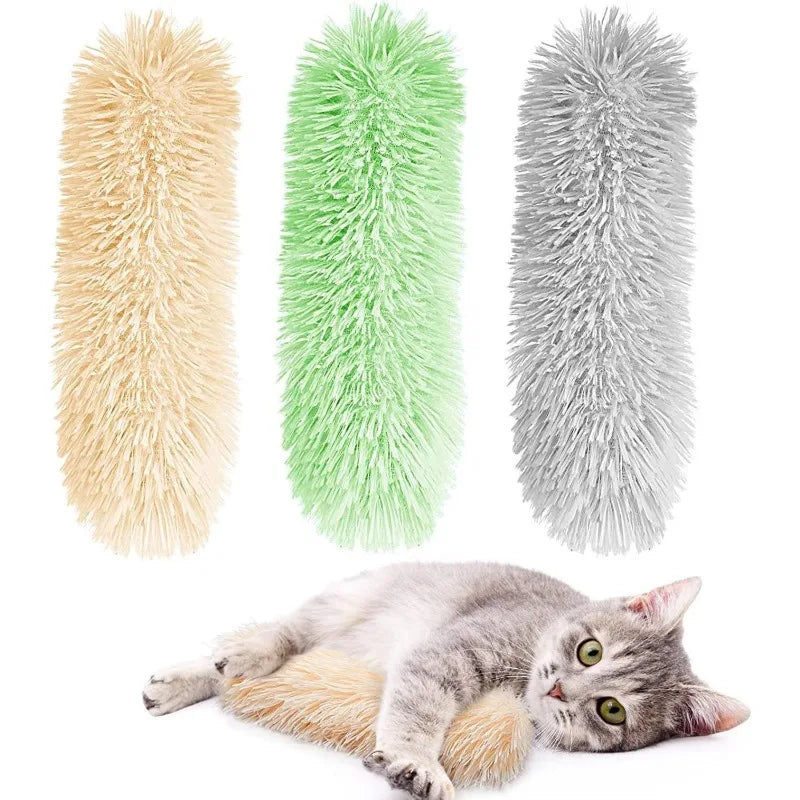 Oreiller en peluche pour chat, jouet sonore à l'herbe à chat, jouet à mâcher