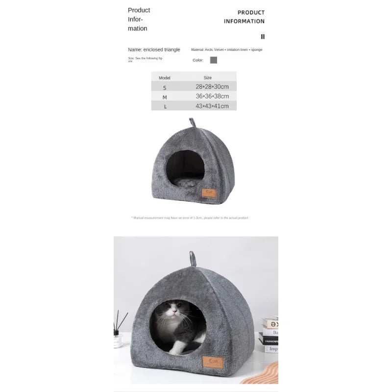 Maison velours convertible pour chat