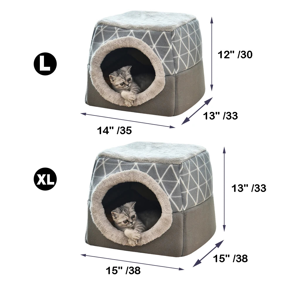 Lit maison cosy pour chien et chat