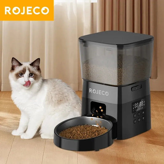 ROJECO Distributeur automatique de nourriture pour animaux de compagnie