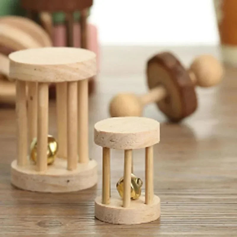 Jouets pour rongeur en bois, jouet au choix.