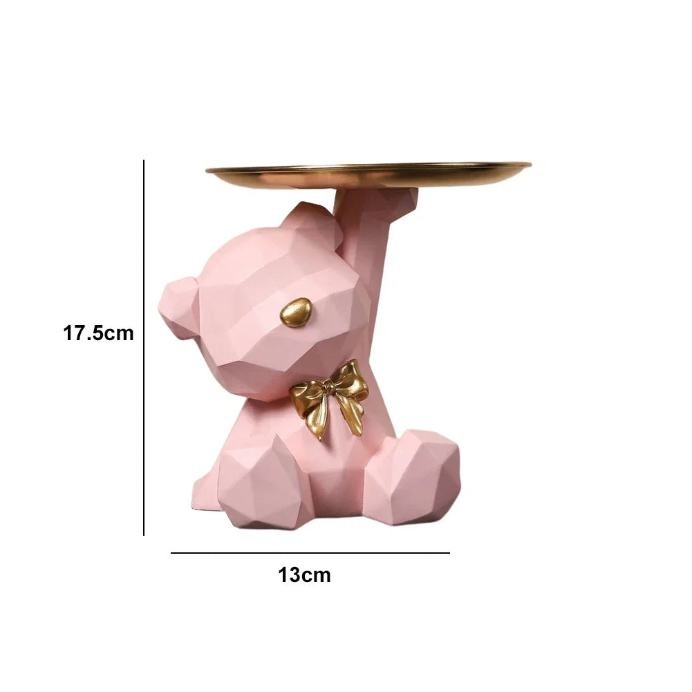 Porte-clés et plateaux de rangement ours géométrique