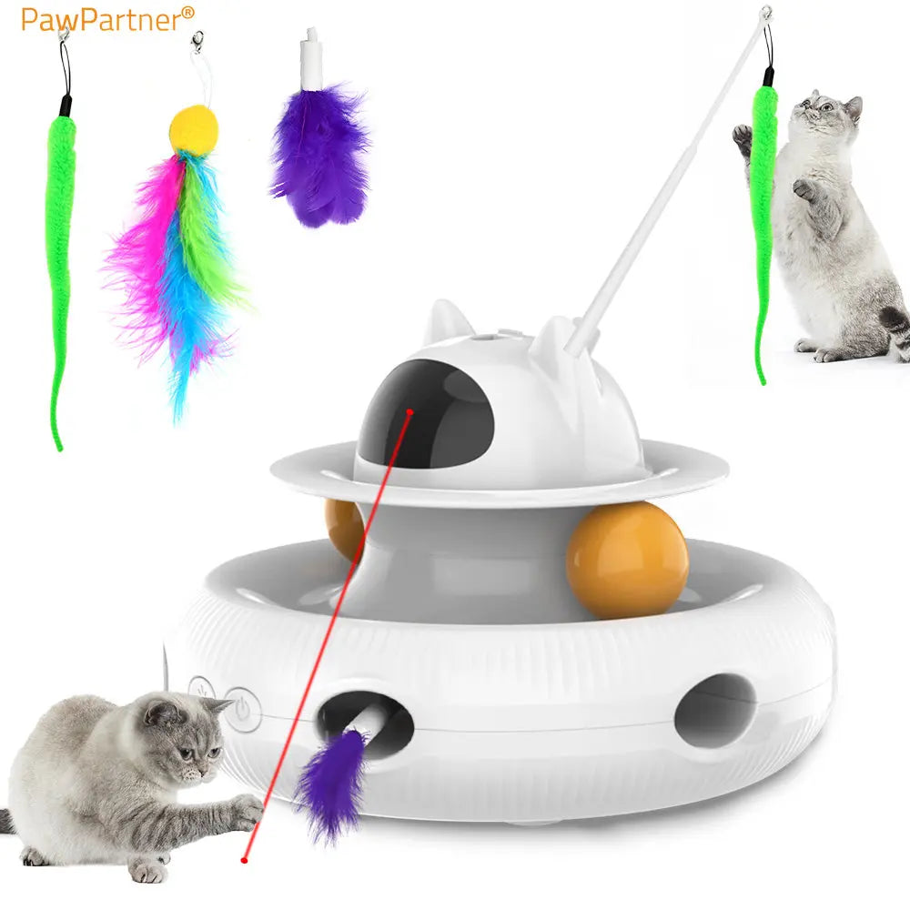 PawPartner Cat Smart Teaser Toy Plateau tournant pour chat