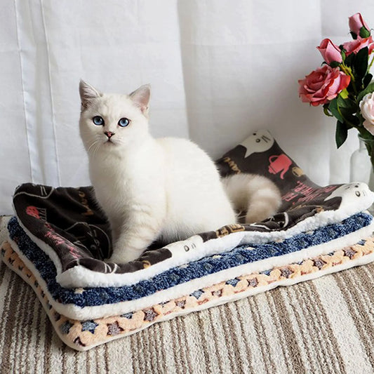 Tapis de couchage molletonné pour animaux de compagnie