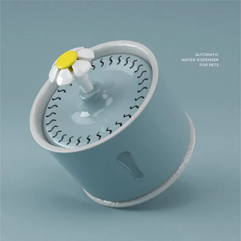 Fontaine à eau pour animaux de compagnie de 2,4 L avec filtres à charbon actif