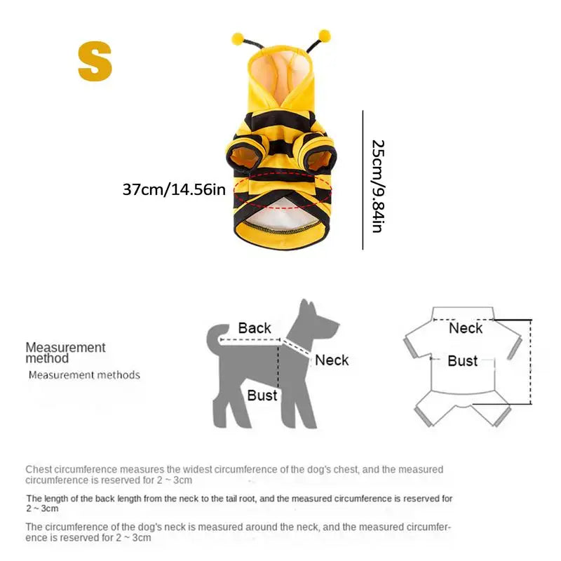 Costume d'abeille pour chat et petit chien