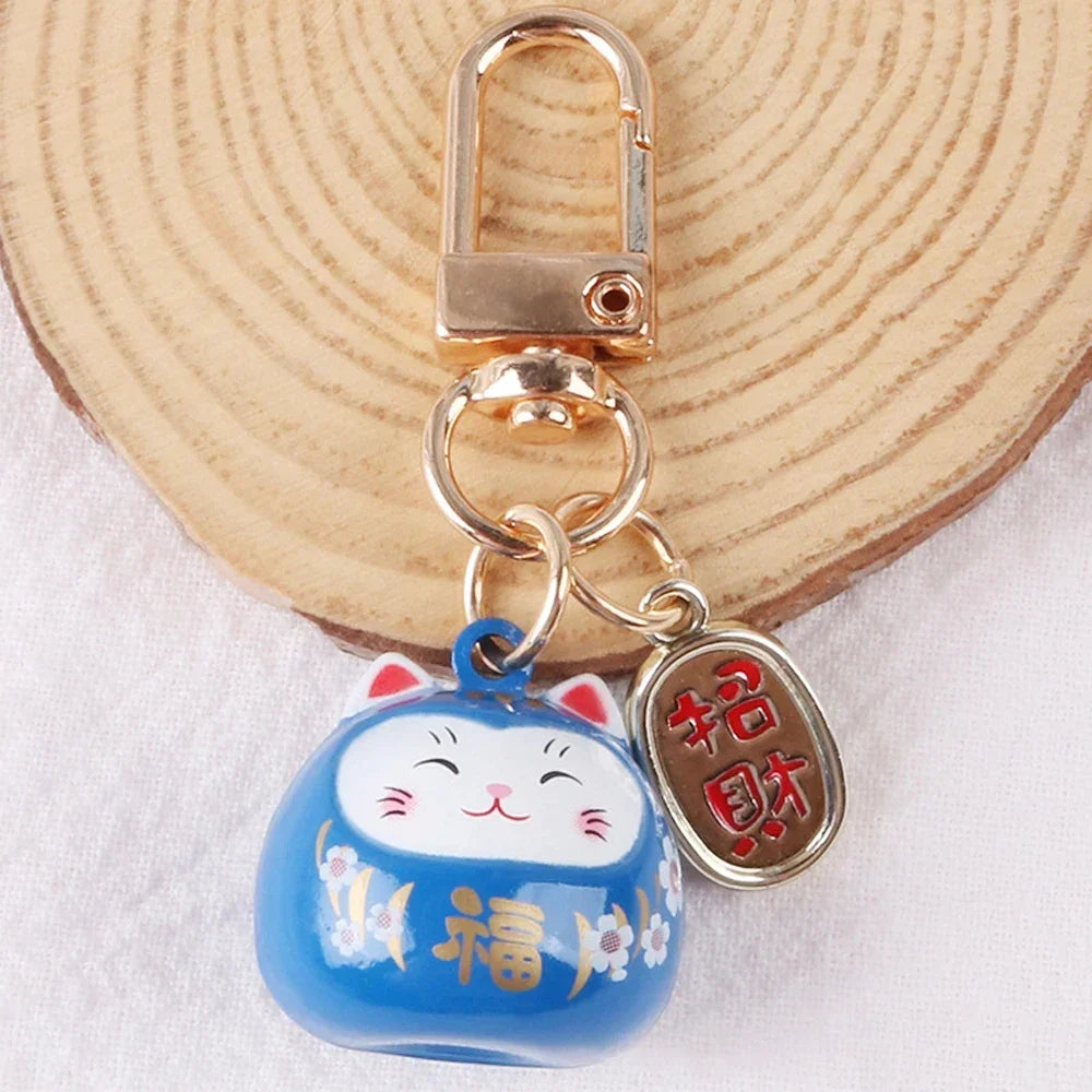 Porte-clés japonais en forme de chat porte-bonheur