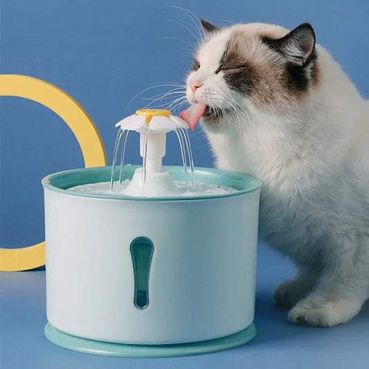Fontaine à eau pour animaux de compagnie de 2,4 L avec filtres à charbon actif