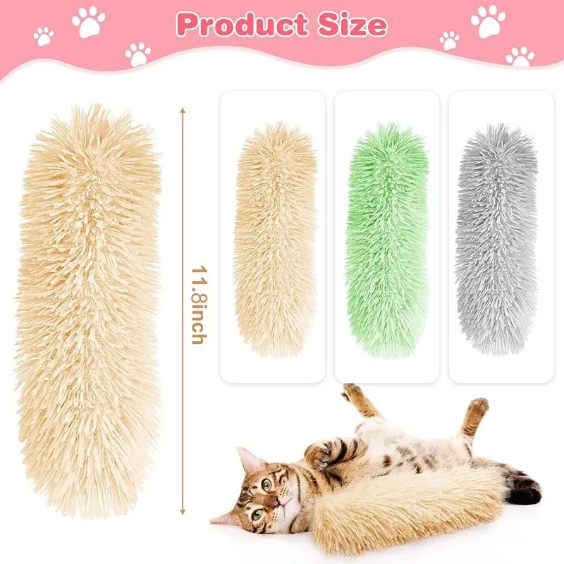 Oreiller en peluche pour chat, jouet sonore à l'herbe à chat, jouet à mâcher