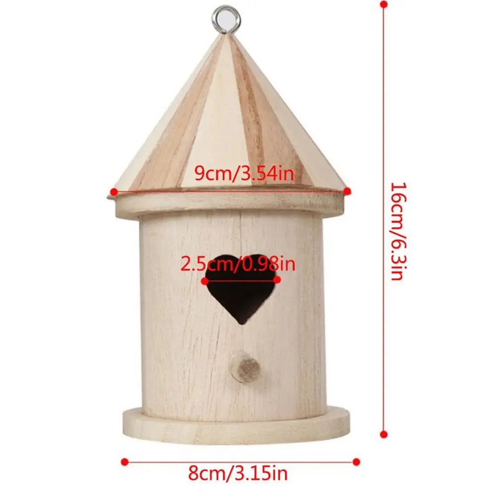 Jolie Mangeoire extérieur en bois pour petits oiseaux