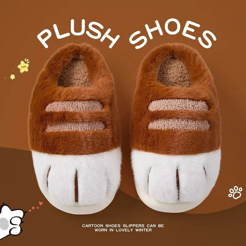 Pantoufles à pattes de chat