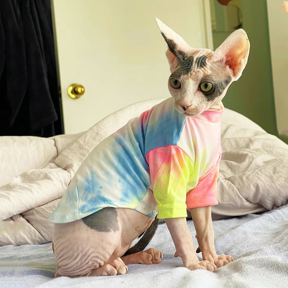 T-shirt Tie-dye pour chat