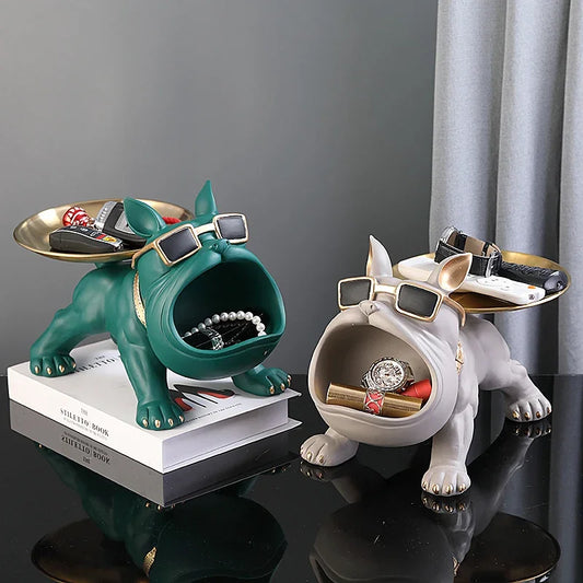 Figurine décoratif rangement design Bouledogue