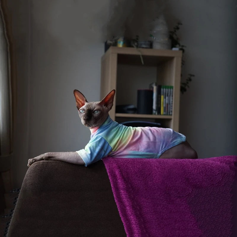 T-shirt Tie-dye pour chat