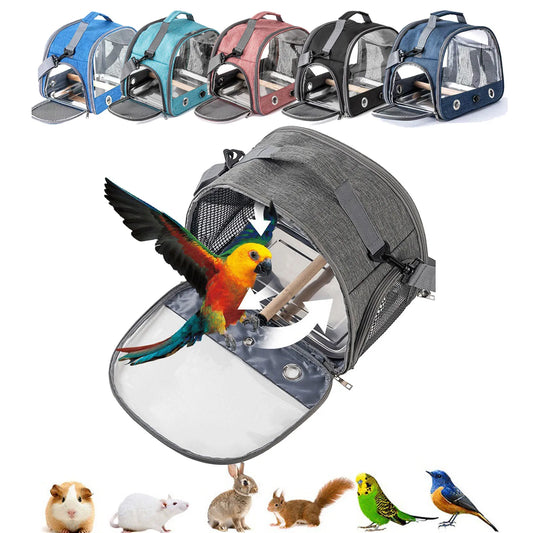 Sac de transport pour rongeur ou reptile avec fenêtre à accès latéral