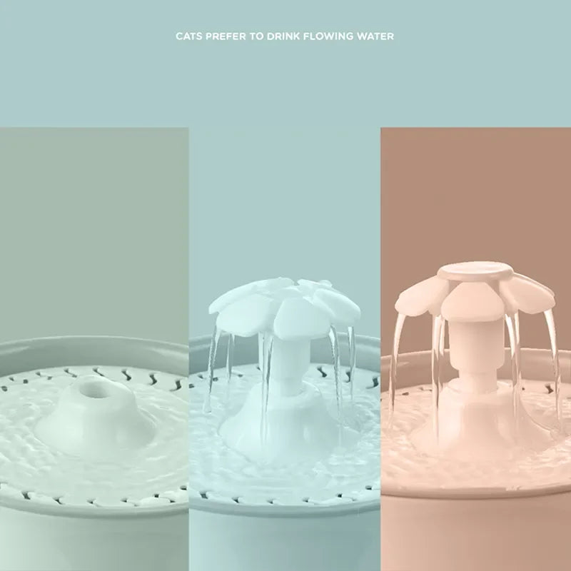 Fontaine à eau pour animaux de compagnie de 2,4 L avec filtres à charbon actif