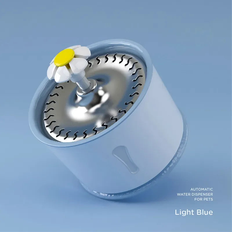 Fontaine à eau pour animaux de compagnie de 2,4 L avec filtres à charbon actif