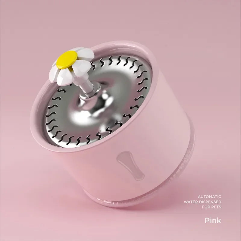 Fontaine à eau pour animaux de compagnie de 2,4 L avec filtres à charbon actif