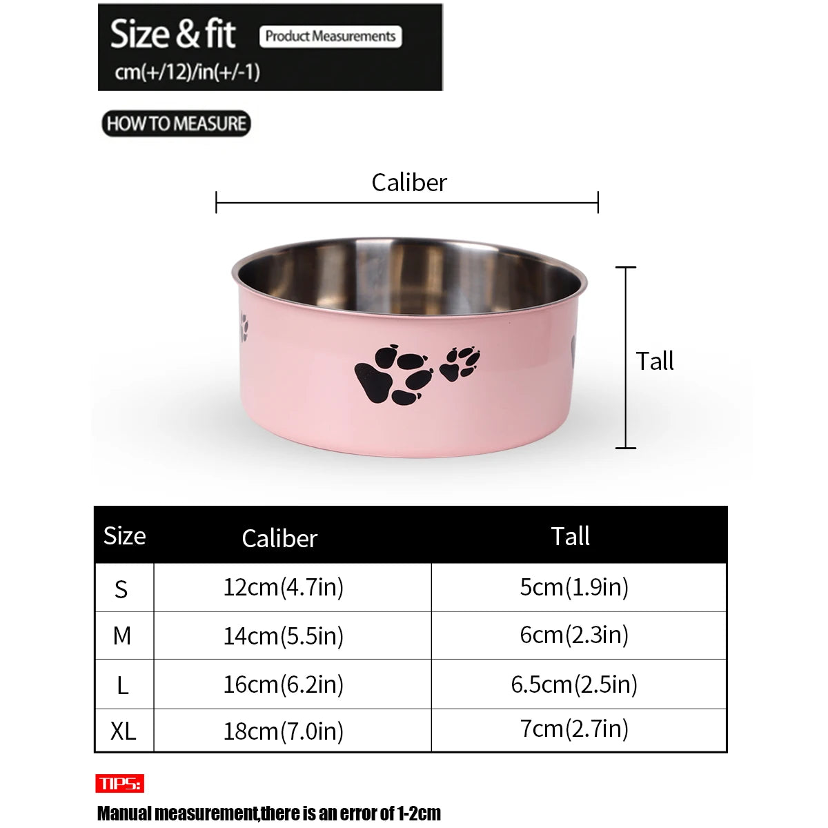 Gamelle en acier inoxydable imprimé pour chat et chien