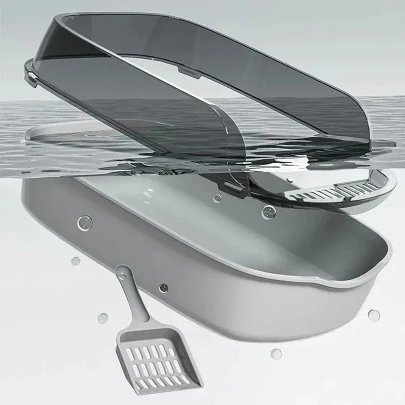 Bac à litière semi-fermé pour chaton