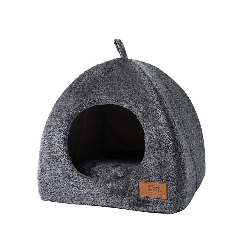 Maison velours convertible pour chat