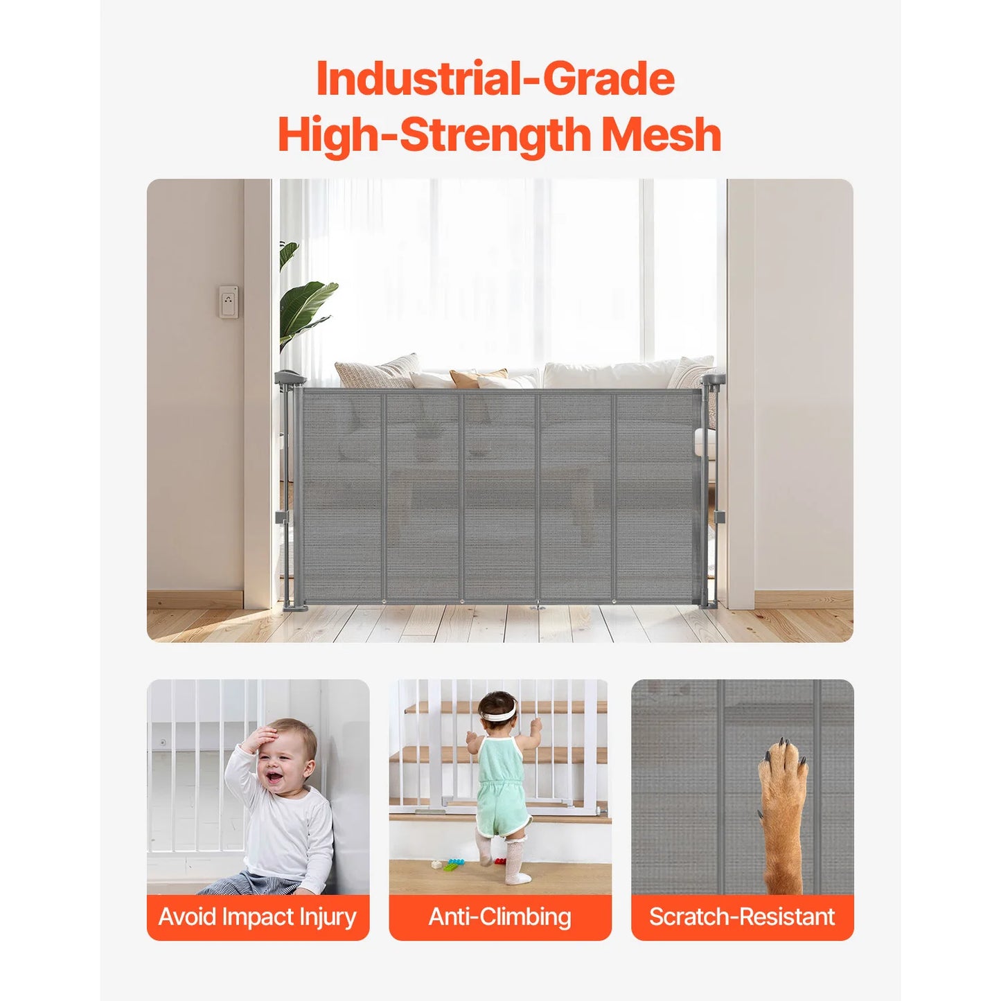 Barrière rétractable pour animaux de compagnie