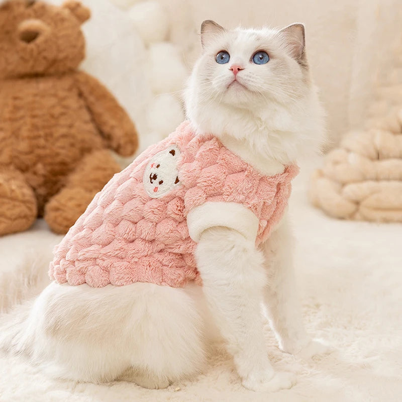 Veste polaire avec motif cousu pour chat et petit chien