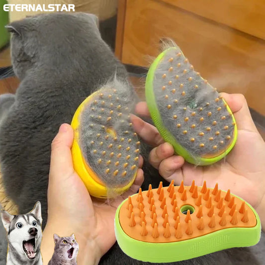 Brosse à vapeur 3 en 1  pour chat et chien