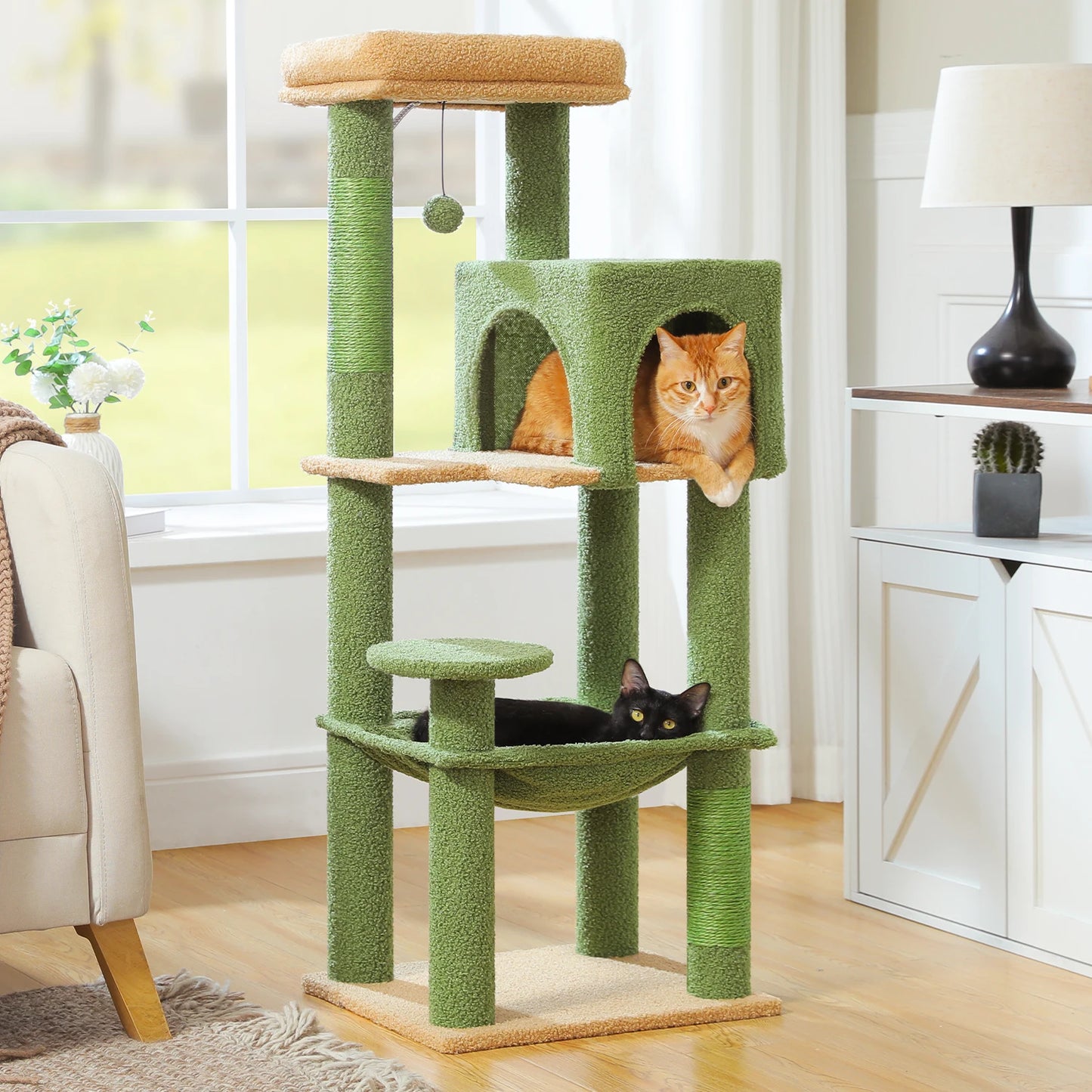 Arbre à chat à plusieurs niveaux avec griffoir Tour à chat de luxeo, jouets pour chat, accessoires pour chat