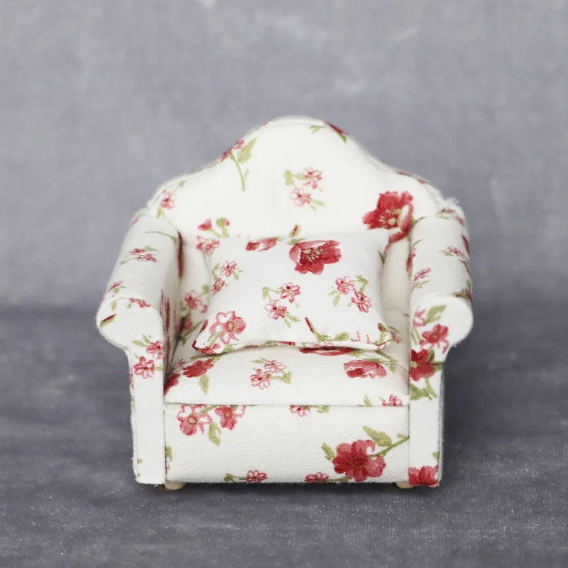 Mini fauteuil en imprimé, accessoire pour petit rongeur