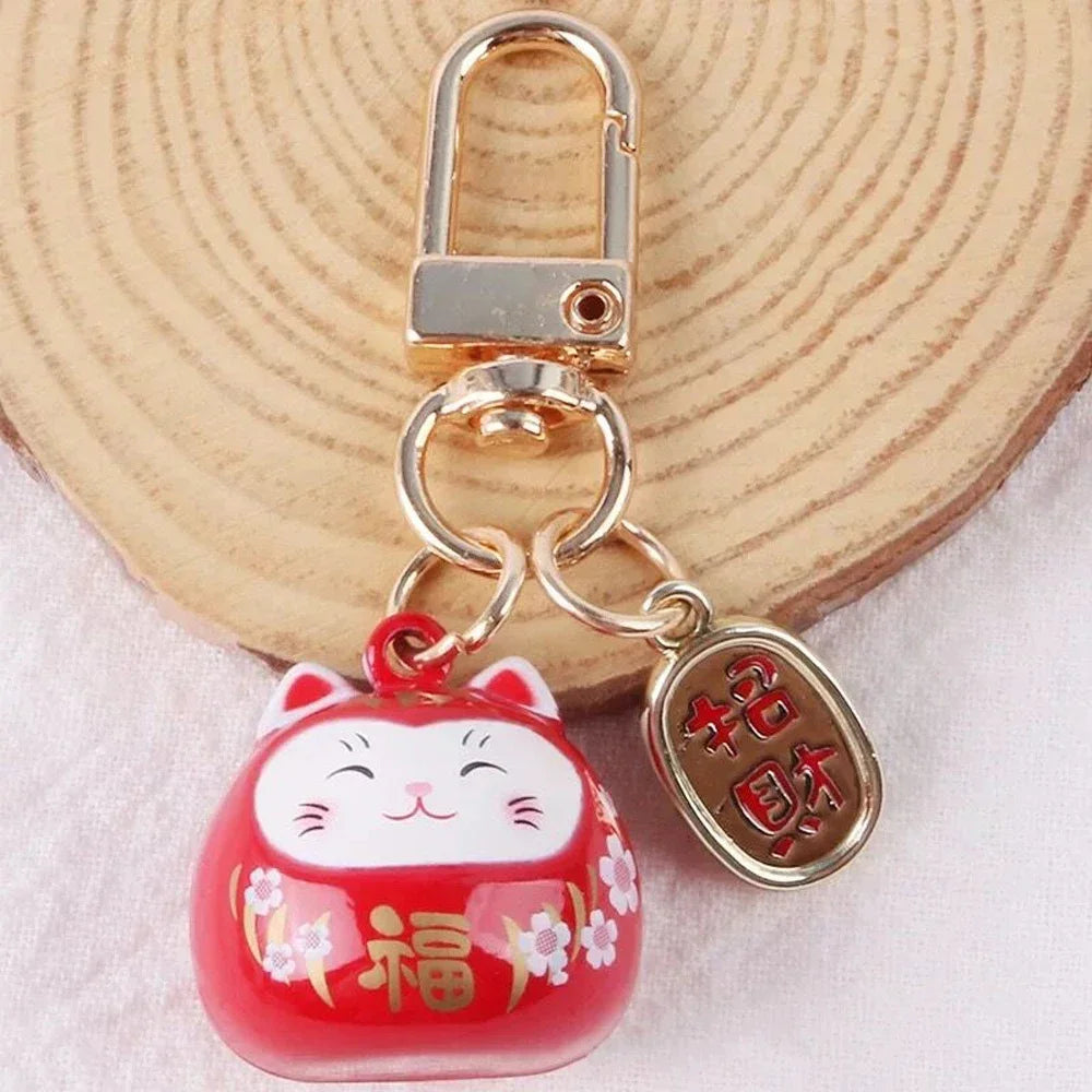Porte-clés japonais en forme de chat porte-bonheur