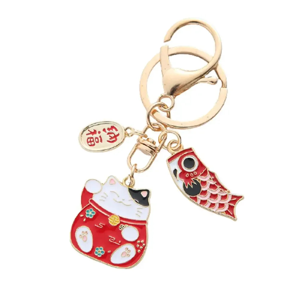 Porte-clés porte-bonheur Maneki Neko