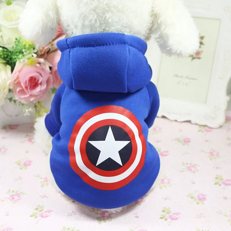 Pull à capuche avec imprimé comics pour chat et petit chien