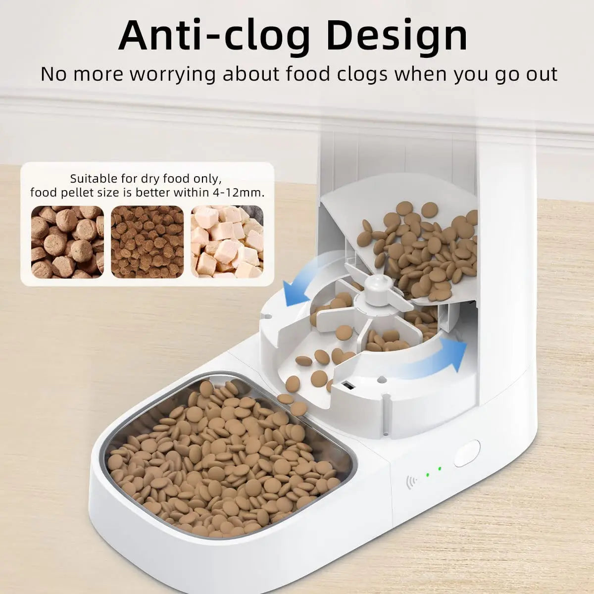 ROJECO 4L Distributeur automatique de croquettes pour chat et chien