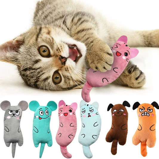 Jouets à mâcher en peluche interactif amusant pour chat