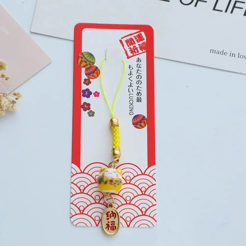 Porte-clés japonais en forme de chat porte-bonheur
