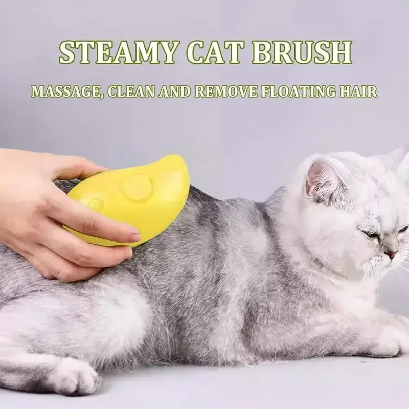 Brosse à vapeur 3 en 1  pour chat et chien