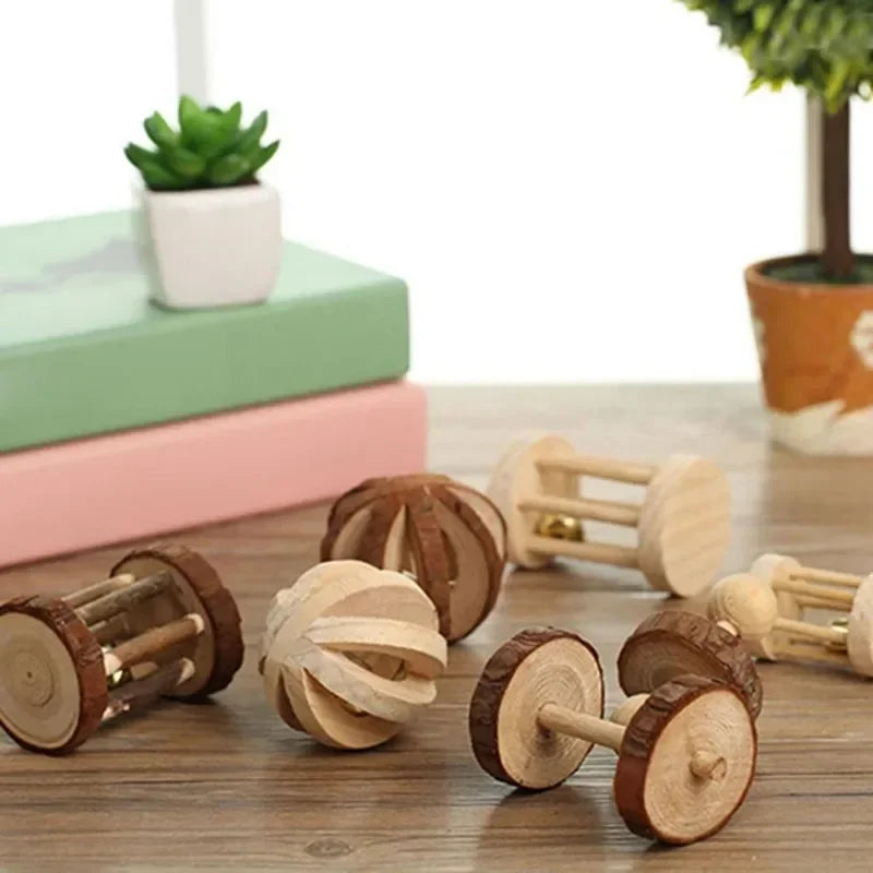 Jouets pour rongeur en bois, jouet au choix.