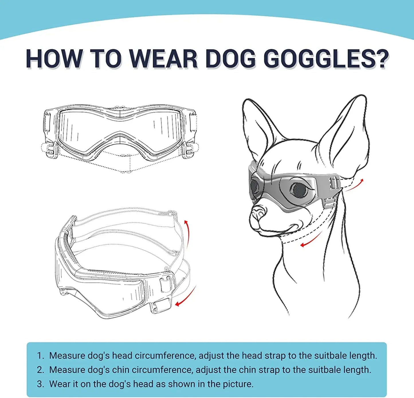 Lunettes de protection pour chien ATUBAN