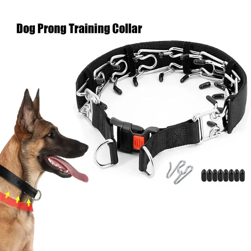 Collier de dressage pour chien, avec boucle à dégagement rapide et housse en Nylon