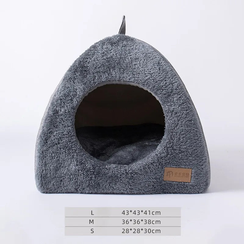 Maison velours convertible pour chat